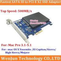 Super Speed SATA III to PCI-E x2 SSD Adapter card for mac pro 3.1-5.1 OSX 10.8-10.14.5 windows