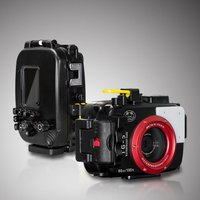 Seafrogs 195FT/60M Waterproof Underwater Housing Camera Diving Case for Olympus TG-4 TG3 TG-5 Bag Case Cover + Red Filter