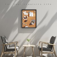 Panneau de liège A3 coloré, 30x40cm, cadre en bois MDF, pour Photos, tableau pour messages, panneaux à broches en liège pour la maison avec accessoires
