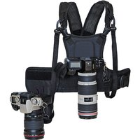 Carrier II Multi Dual 2 Camera Carrying Chest Harness System Vest Quick Strap with Side Holster for Canon Nikon Sony Pentax DSLR