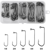 100pcs Fishing Jig Hooks 90 Degree Aberdeen Long Shank Hook Jig Maker for Freshwater Saltwater Barbarian Fly Tying jigging hooks