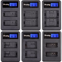 LP-E6 LP E6 LP-E8 LP-E10 E10 LP-E12 LP-E17 NP-FW50 NP-BX1 NP-W126 EN-EL14 EL14 EN-EL15 EL15 LCD Camera battery dual Charger