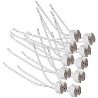 10pcs/lot G4/G9/Gu10/Mr16 Lamp Holder Ceramic Socket Base With Hight quality Silicon Cable for LED and halogen lamps