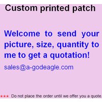 Custom your printed Iron on Patches Sew on bagde Hook and Loop Patch for Clothing stickers