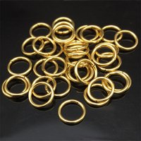 100 PCS 3.5MM/4MM/5MM/6MM/7MM/8MM/9MM/10 50pcs/Lot DIY Making Jewelry Findings Stainless Steel Gold Plated Color Open Jump Ring