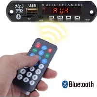 kebidu car USB wireless bluetooth 5.0 5V 12V MP3 audio player decoder board amplifier for car audio TF MP3 radio DIY speaker