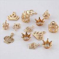 20Pcs Copper Metal Crown Charm for Jewelry Crown Pendants DIY Handmade Bracelet Earrings Jewelry Making Accessories Wholesale