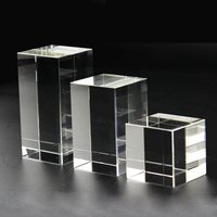 Wholesale Blank 3D Laser Engraving K9 Shining Crystal Block Cube for Birthday Gifts