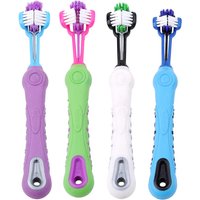 Hot Selling Three Sided Pet Toothbrush Dog Brush Addition Bad Breath Tartar Teeth Care Dog Cat Cleaning Mouth YH-461651