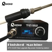 Szybkie nagrzewanie stacja lutownicza T12 elektroniczna lutownica 2020 nowa wersja STC T12 OLED cyfrowa lutownica T12-952 QUICKO