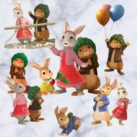 Cartoon Animal Walls Art England Fairytale Rabbit Peter Vinyl Stickers for Home Nursery Room Decoration Kids Puzzle Anime Poster