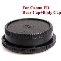 2 in 1 Body Caps + Rear Lens Cap Cover for Canon FD A-1 F-1 AL-1 AV1 F-1 T50 T70 T90 DSLR