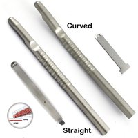 1 Pcs Dental Implant Bone Scraper Instrument Stainless Steel Tool Surgical Collector Straight and Curved for Choose