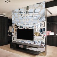 Large Size 80x180cm Mirror Wall Stickers Wall Decor Decorative Mirror Decals With Glue Live Room Home Decoration