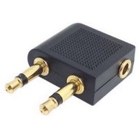 1 PC 3.5mm Jack Audio Adapter, Airline Travel Earphone Audio Converter, Airplane headphone Tool Adaptor Accessories
