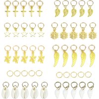 50Pcs/bag Gold Silver Hair Ring Braid Dreadlocks Bead Hair Cuffs Dread Tube Charm Dreadlock Accessaries Extension