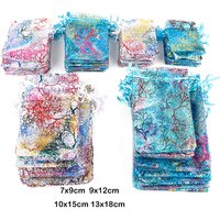 Wholesale 10/20/50Pcs 4 Sizes Drawstring Organza Bags White&Colorful Jewelry Packaging Bags Wedding Gift Bags Jewelry Pouches