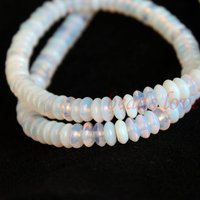 1Strand 16"(105pcs) Natural stone "white Opal"Rondelle Beads 6mm*3mm beads for jewelry making
