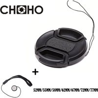 Universal Lens Cap Plastic center Pinch Snap on Front Cover 52mm 55mm 58mm 62mm 67mm 72mm 77mm for DSLR Canon Nikon Sony Olympus