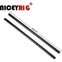 NICEYRIG 15mm Rod DSLR Camera Rig 15mm Shoulder Rig Video Camera Cage Rail Rod Aluminum Black Length 40cm / 16 inch (Pack of 2)