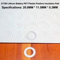 100pcs/lot 21700 Lithium Battery PET Plastic Positive Hollow Flat Insulation Pad Original Gasket Battery Accessories