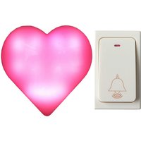 Led light Wireless Cordless Digital Door bell Remote Door Bell Chime, No need battery,Waterproof, AC110-250V
