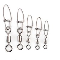 NGB 5-10PCS Strong Rolling Swivel With Insurance Snap Fishing 1/0#-4/0# 1# 2# Lure Connector Terminal Accessories