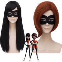 The Incredibles Elastigirl cosplay girl Helen Parr role play hair Violet Parr wig (not including eye mask) + Wig Cap