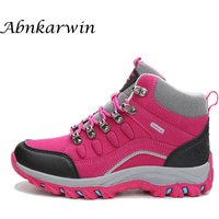 Hiver femmes cheville en plein air en cuir bottes de randonnée femme Trekking chaussures montagne baskets suivi Treking Camping Trecking