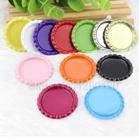24pcs/lot Colorful Cameo/Glass/Cabochon Frame bezel Settings Base No Hole 34mm (inner size 27mm) K05034