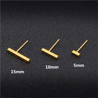 PE75 Titanium Brief Stud Earrings 316l Stainless Steel Earring IP Plating No Fade Allergy Free Good Quality Jewelry