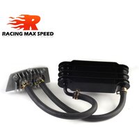 Aluminum Universal Motorcycle oil cooling cooler Radiator oil cooler set 158mm black SO-07