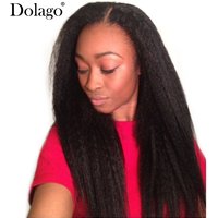 Kinky Straight Hair Brazilian Hair Weave Bundles Natural Color Coarse Yaki Human Remy Hair Extension Dolago 2 Or 3 Bundles