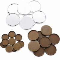 10pcs/lot Pendant Base Paste Stone 10/12/14/16/18/20/25mm Jewelry Pendant Tray Blank Cabochon Setting Cameo Base