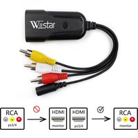 HDMI to RCA AV CVBS Component Converter Scaler 1080P Adapter Cable Box for Monito L/R Video HDMI2AV HD Support NTSC PAL