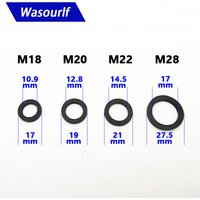 Wasourlf 10 PCS M18 M20 M22 M28 Male Thread Aerator Gasket Rubber Flat Ring Hermetic Seal Thickness 2.5mm Pipe Sealer Accessory