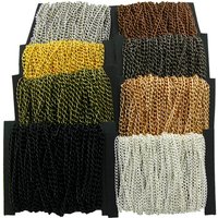 2m/lot Bracelet Necklace Chains 2.5/3.5/4.5mm Silver/Gold/Gunblack/Bronze Plated Link Chain for DIY Jewelry Making Accessories