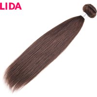 LIDA Human Hair Bundles Double Weft Chinese Hair Weave Bundles 8-26 inch Non-Remy Straight Hair Pieces 3 Bundles Deal