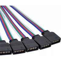 AliExpress 4pin 5pin LED RGB RGBW Strip Light Connector Male Female plug socket connecting Cable Wire for 5050 RGB RGBW Led Strip light