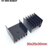 10pcs black Aluminium TO-220 30x25x30mm Heatsink TO 220 Heat Sink Transistor Radiator TO220 Cooler Cooling 30*25*30MM With 2pin