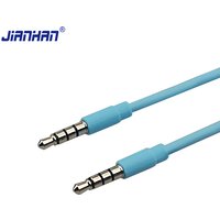 4 Pole Aux Cable 3.5mm Male to Male Jack Audio Cable Nickel Plated Plug Stereo Audio Cord for Headphone Speaker MP3/4 CD Player