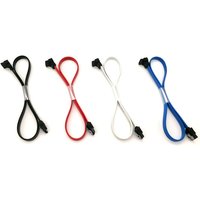 Angitu SATA 3.0 Data Cable 90 to180 Degree Hard Disk Drive SATA Cables 6GBit/s With Locking Latch 45cm 60cm