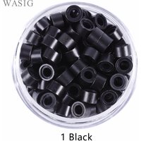 Micro anneaux doublés de Silicone de 5mm, 1000 pièces, perles pour outils d'extension de cheveux I Tip, 9 couleurs en option