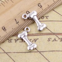 40pcs Charms Dog Bone 16x10mm Antique Bronze Silver Color Pendants Making DIY Handmade Tibetan Finding Jewelry For Bracelet