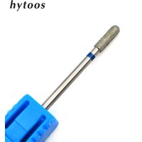 HYTOOS Cylindrical Diamond Nail Drill Bit 3/32" Rotary Burr Manicure Cutters Drill Accessories Nail Mill Tools-C0310D