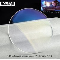 Lentilles BCLEAR 1.61 à indice de réfraction anti-lumière bleue, lentilles monoculaires, presbytie, protection des yeux contre la lumière bleue, lunettes d'ordinateur