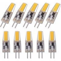 Ampoule LED COB à Intensité Variable pour Lustre, Mini G4, 6W, AC, DC, 12V, 220V, Bougies de Remplacement, 30W, 40W, Halogène pour Projecteur, 10 Pièces