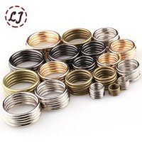 20pcs/lot 20mm/25mm/30mm black bronze gold silver circle O ring Connection alloy metal shoes bags Belt Buckles DIY accessories