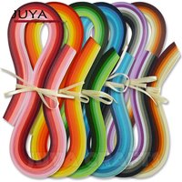 JUYA-Quilling en papier fait main, bande de papier bricolage, artisanat en papier, 36 nuances de couleurs, longueur de 540mm, largeur de 3mm, 5mm, 7mm, 10mm, 720 bandes au total