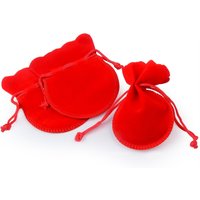Chanfar 25pcs 7x9cm Velvet Bag White Red Black Pink Drawstring Pouch Calabash Shape Gift Packing Bags For Wedding Pouches